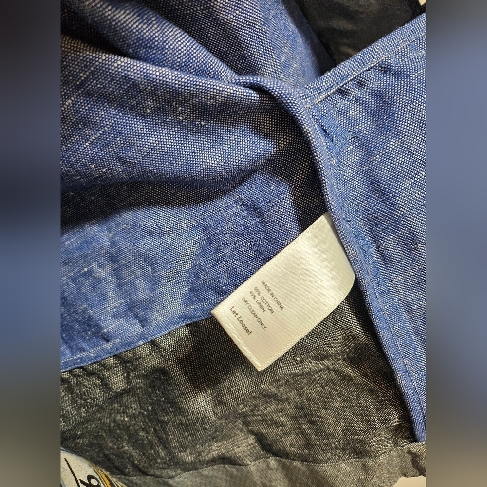 Kate Spade SATURDAY Waxed Linen Lightweight Rain Jacket Large Colorblock - Picture 6 of 9